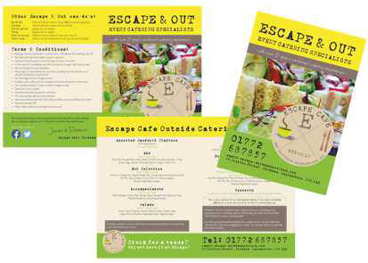 escape cafe a5 leaflet