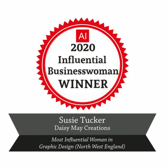 Winner of an Influential Businesswomen Award 2020 for Graphic Design (UK)