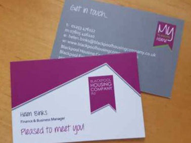 my blackpool home business cards