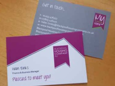 my blackpool home business cards